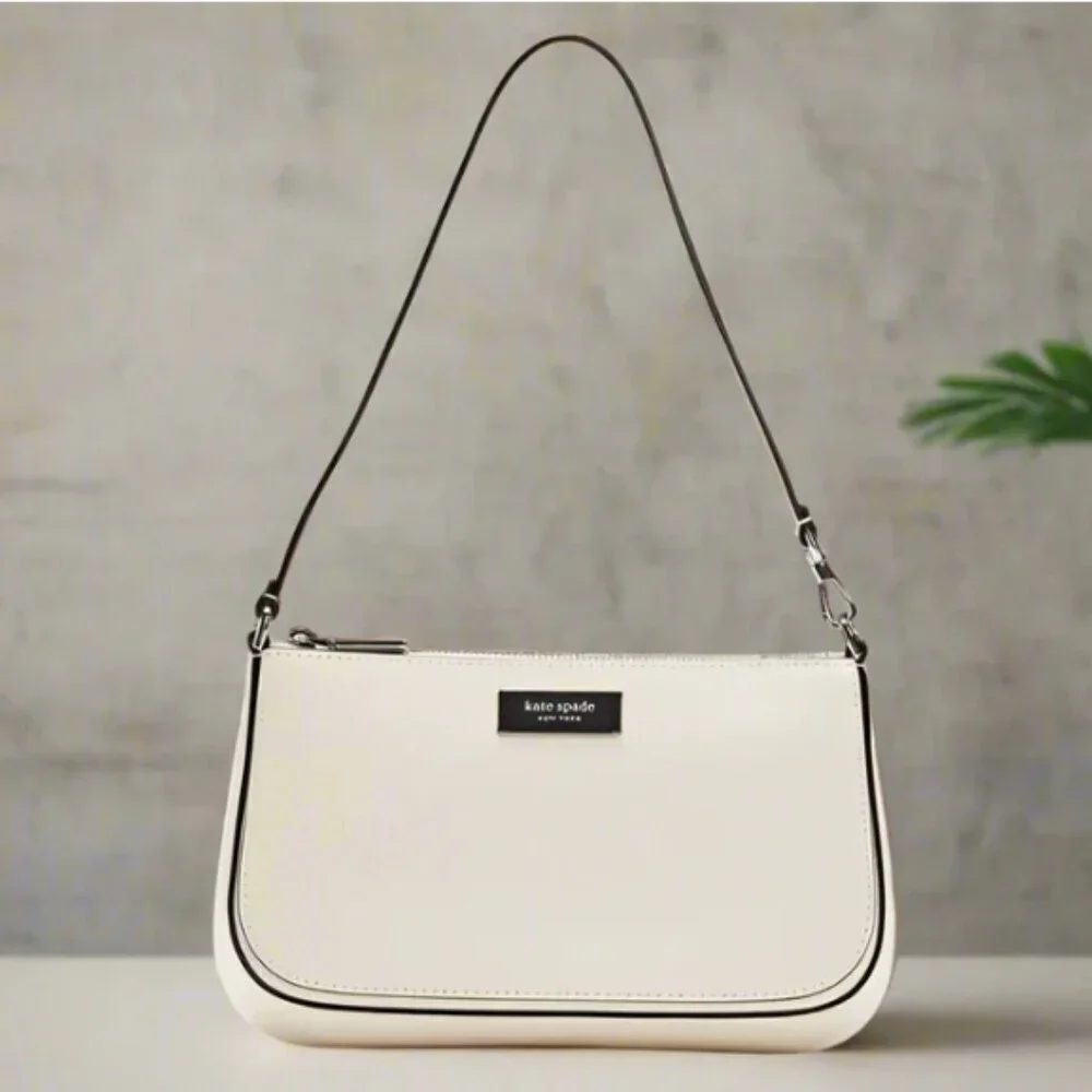 Kate Spade Sam Icon Mini Shoulder Bag White Leather